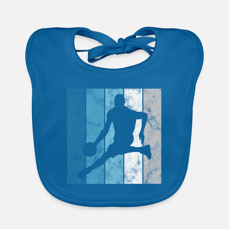 Basket basket basketteur basketteur - Bavoir bio Bébé - bleu paon