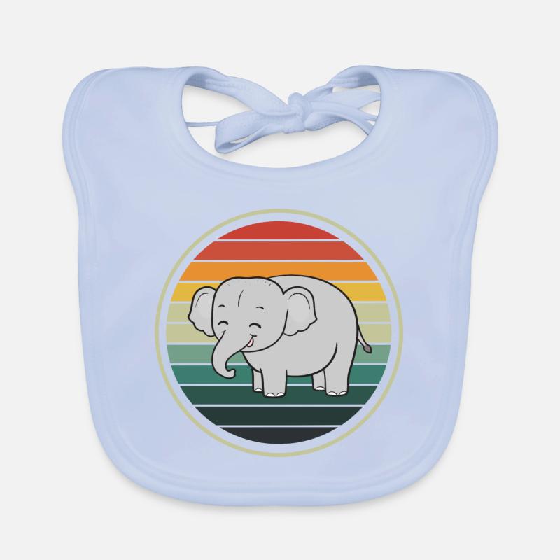 Eléphant éléphant Bavoir bio Bébé