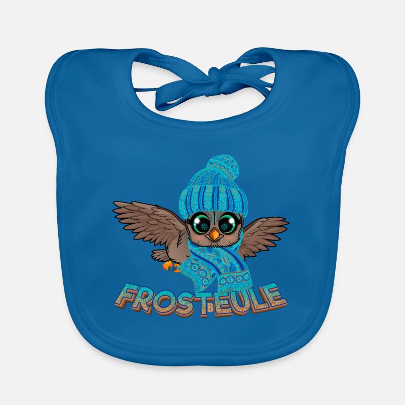 Frosteule Eule Frostbeule Herbst Winter Baby Bio-Lätzchen