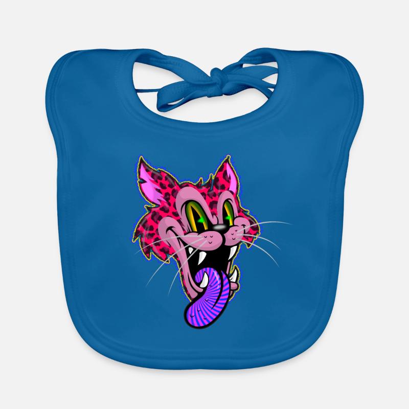Leopard Comic Psychedelic Organic Baby Bibs