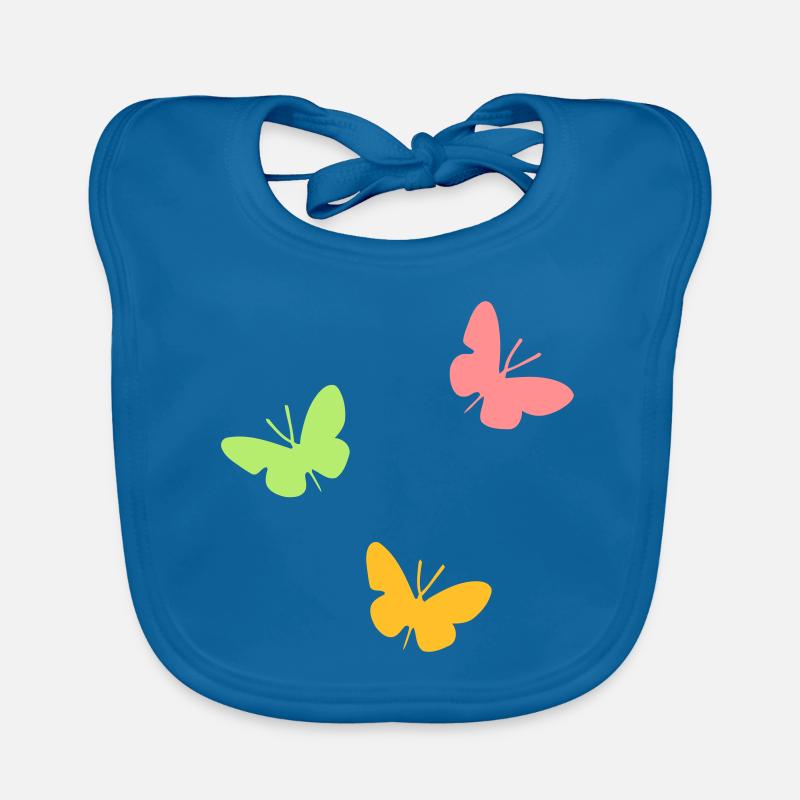 ★ design colors changeable ★ Three butterflies Organic Baby Bibs
