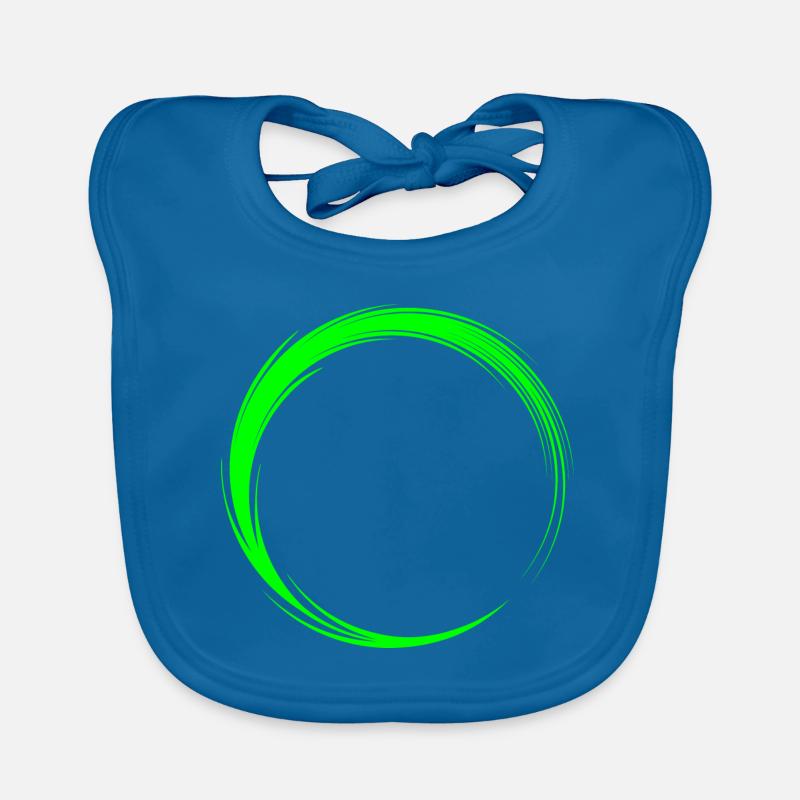 Forme d'icône de cercle - Bavoir bio Bébé - bleu paon