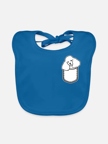 Poodle - Organic Baby Bibs - peacock-blue - Front