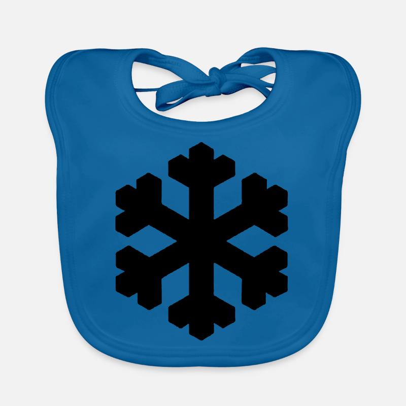 Flocon de neige noir Bavoir bio Bébé