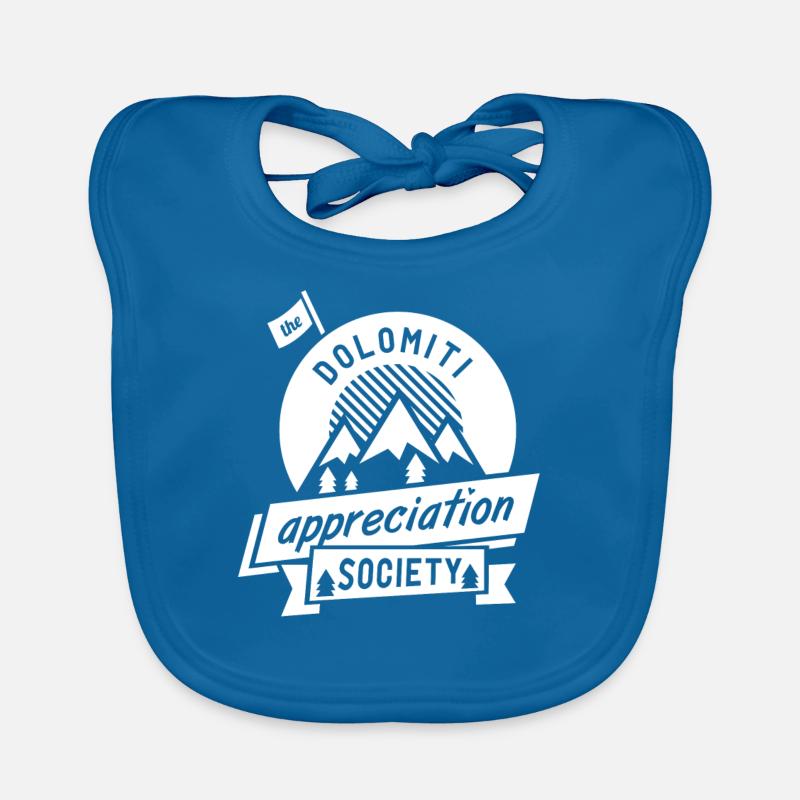 Appréciation Dolomite blanc - Bavoir bio Bébé - bleu paon