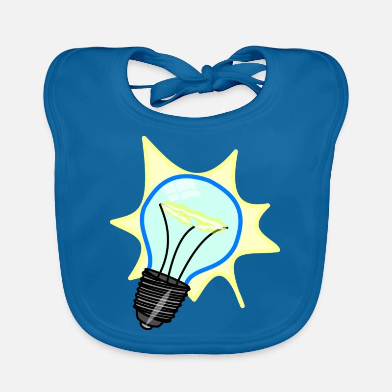lightbulb light bulb gluehbne lamp bulb13 Organic Baby Bibs