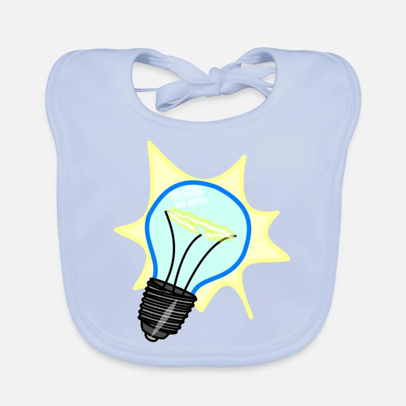 lightbulb light bulb gluehbne lamp bulb13 Organic Baby Bibs