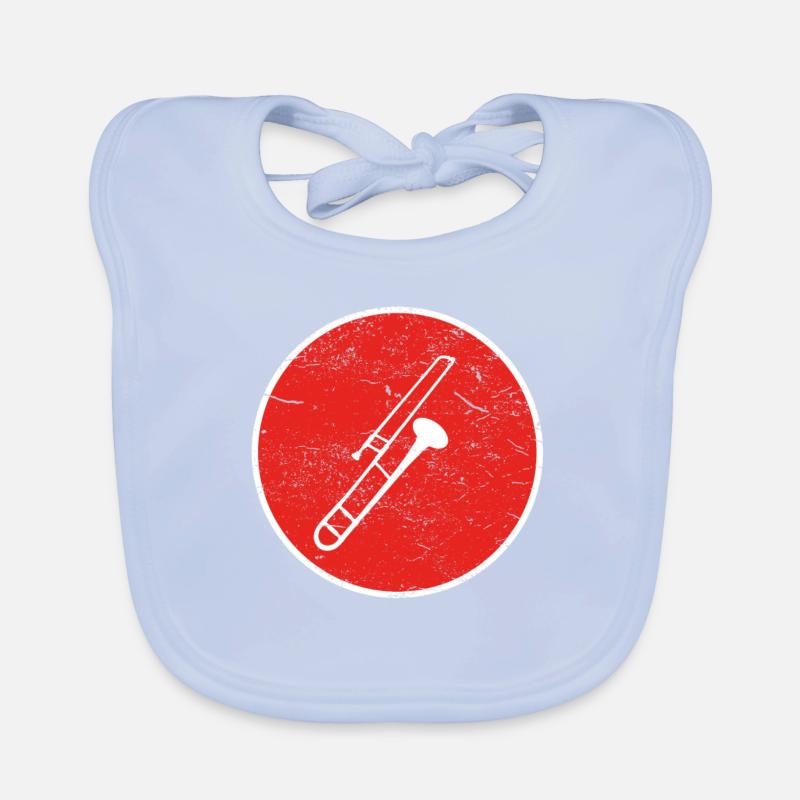 Geschenk trombone posaune trompete Baby Bio-Lätzchen
