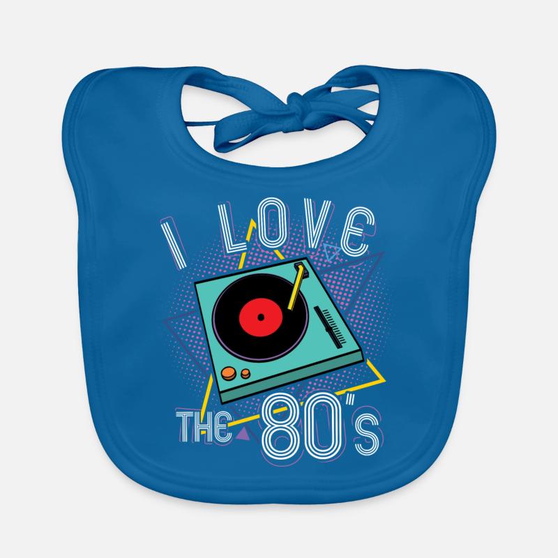 J'aime le cadeau de platine de 80 ans Bavoir bio Bébé