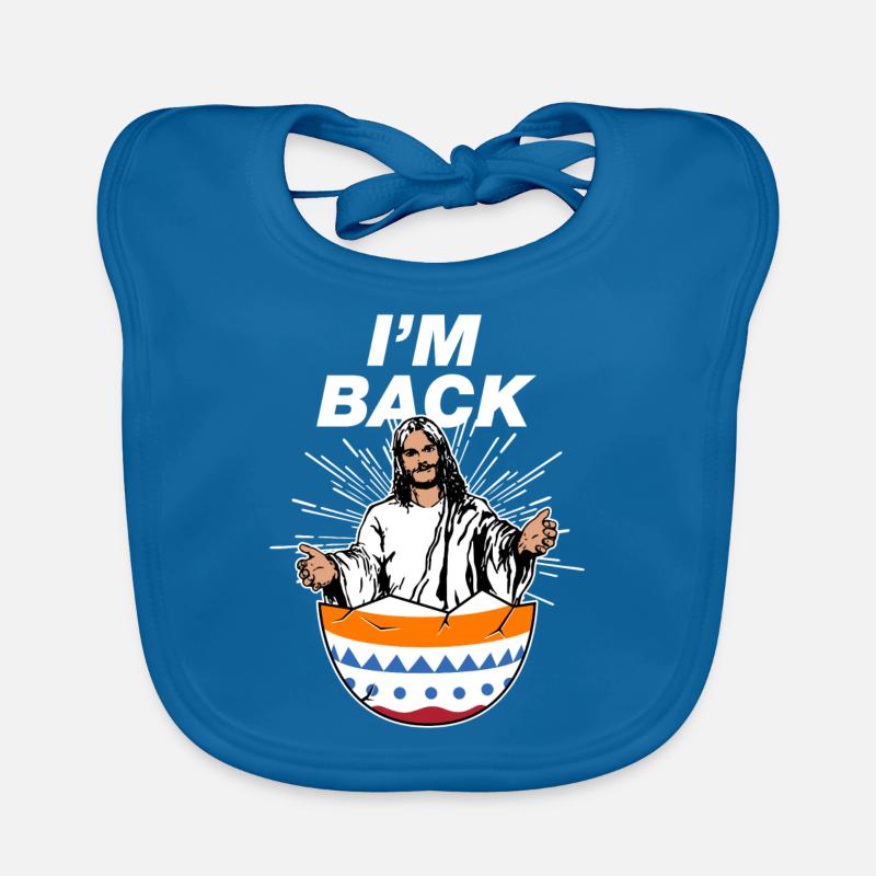 I love Jesus Easter Gift Easter Egg I'm Back Organic Baby Bibs