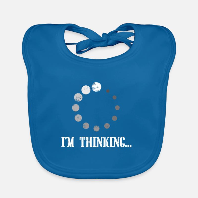 Ich denke nach. Computer Nerd Geek Geschenk Baby Bio-Lätzchen