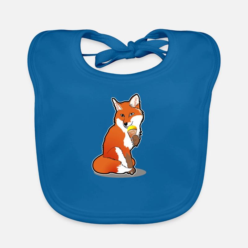 Fuchs mit Eis Comic Sommer Cartoon Geschenk Baby Bio-Lätzchen
