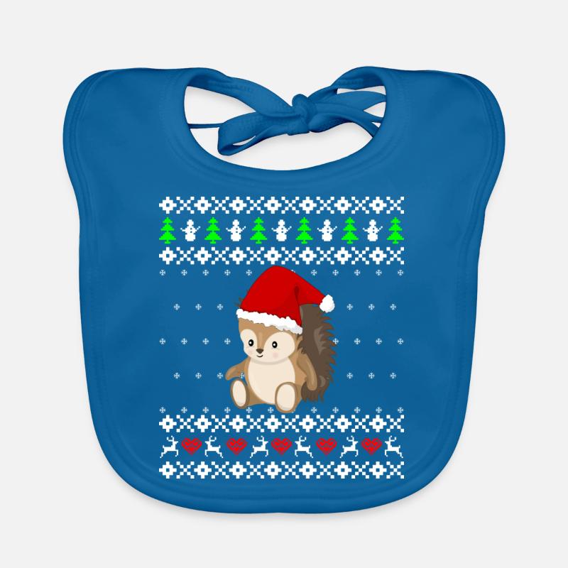 Süßer Igel Ugly Christmas Weihnachten Geschenk Baby Bio-Lätzchen