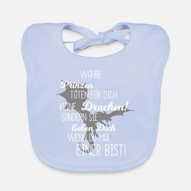 True princes do not kill a dragon - gift Organic Baby Bibs