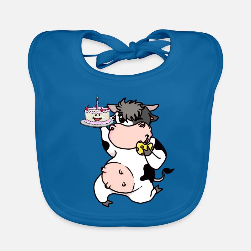 Cow Confectioner Baker Cake Snacking on cake Professions Organic Baby Bibs