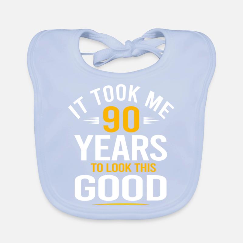 Conception du 90e anniversaire, m’a pris 90 ans, 90 ans Bavoir bio Bébé