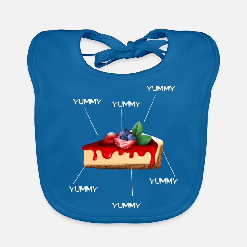 cheesecake yummy cheesecake Organic Baby Bibs