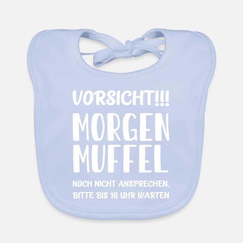 Morgenmuffel - Noch nicht ansprechen Bitte warten Baby Bio-Lätzchen