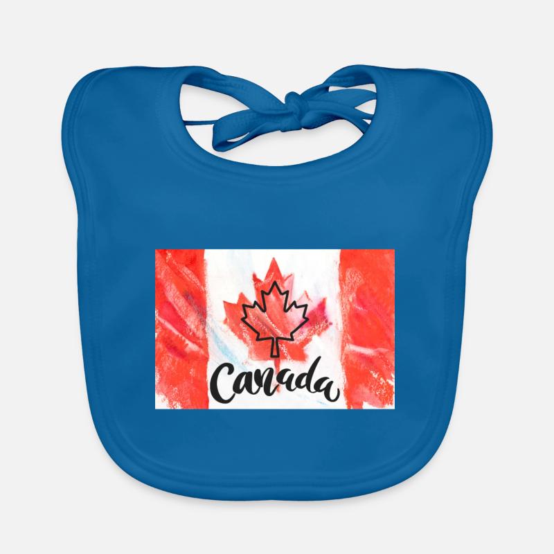 Canada, feuille d’érable. Bavoir bio Bébé