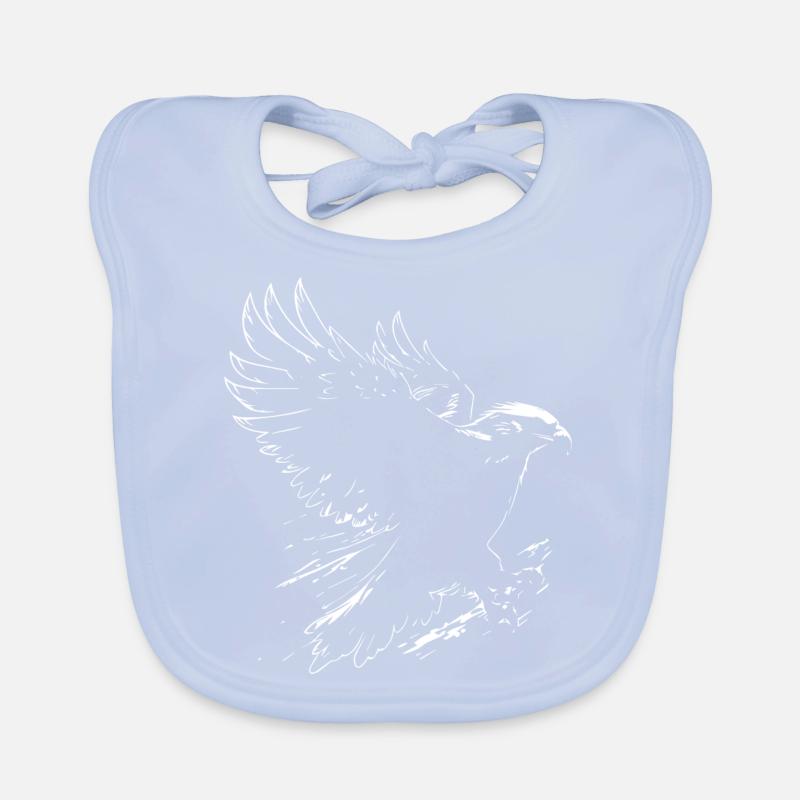 Grand aigle blanc Bavoir bio Bébé