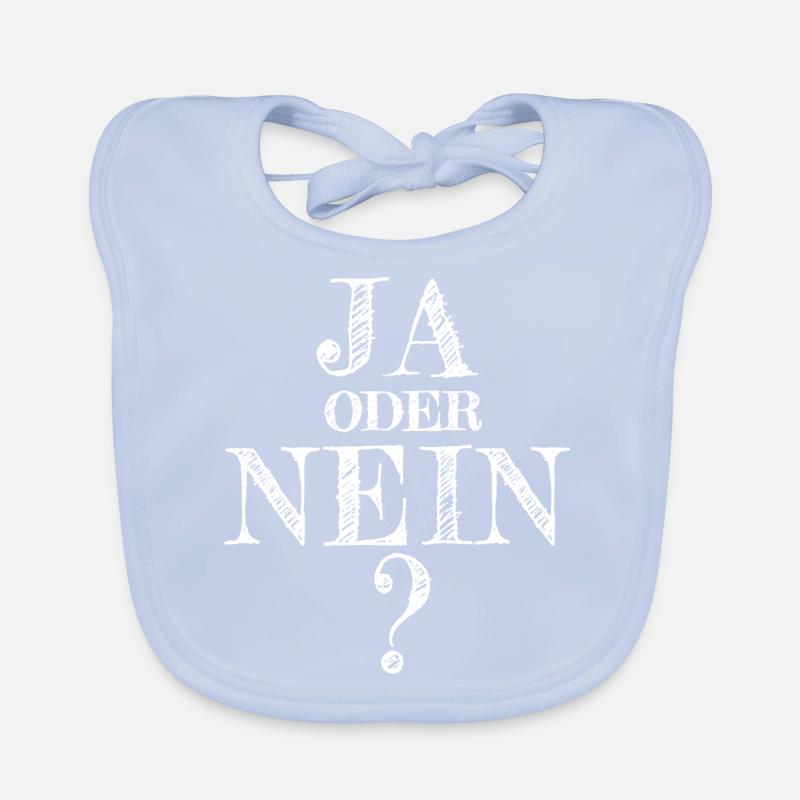 Ja oder nein? Entscheide dich! Wichtige Frage. Baby Bio-Lätzchen