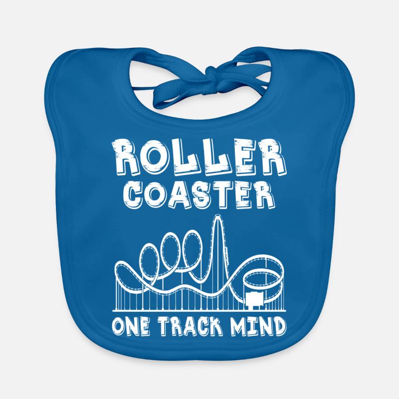 Roller Coaster One Track Mind Organic Baby Bibs