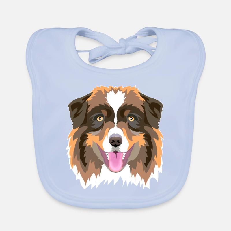 Roter Australian Shepherd Baby Bio-Lätzchen
