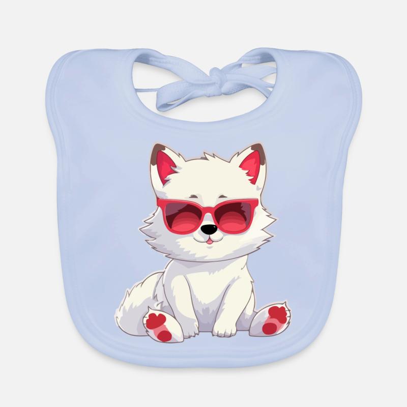 Koll le loup blanc Bavoir bio Bébé