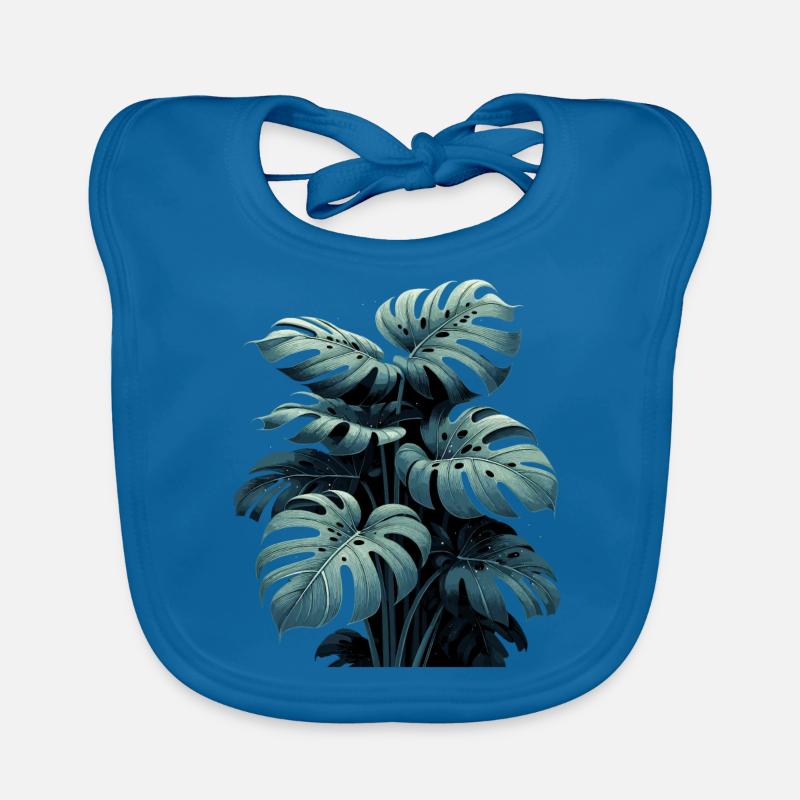 Monstera deliciosa rainforest gift Organic Baby Bibs