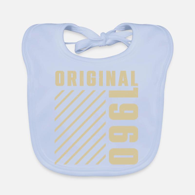 Original 1960's Authentic 1960's Vintage Bursdag Organic Baby Bibs