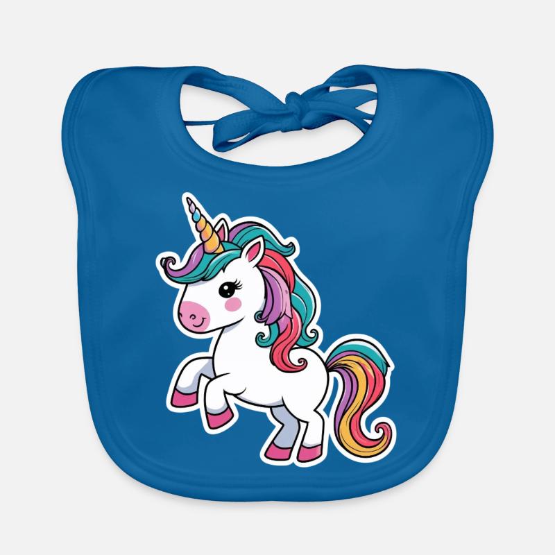 licorne Arc en ciel Bavoir bio Bébé