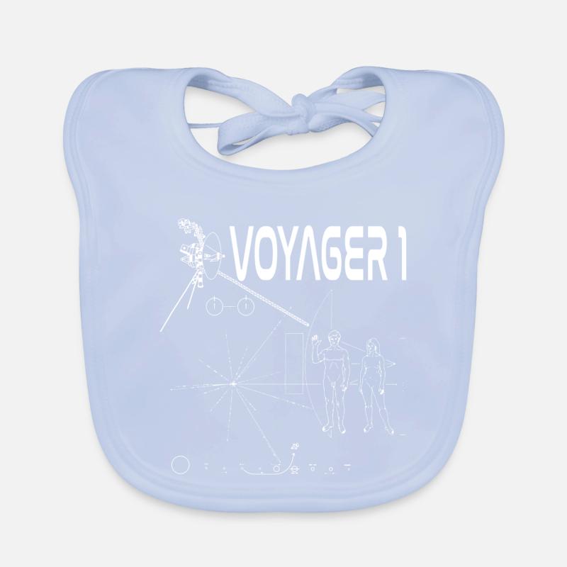 Sonde spatiale voyager 1 blanche Bavoir bio Bébé