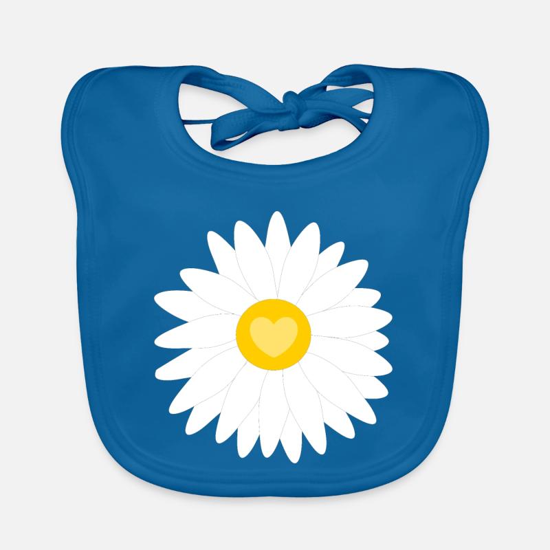 Blume weiß weiße Blumen Geschenk Muttertag Mutter - Baby Bio-Lätzchen - Pfauenblau