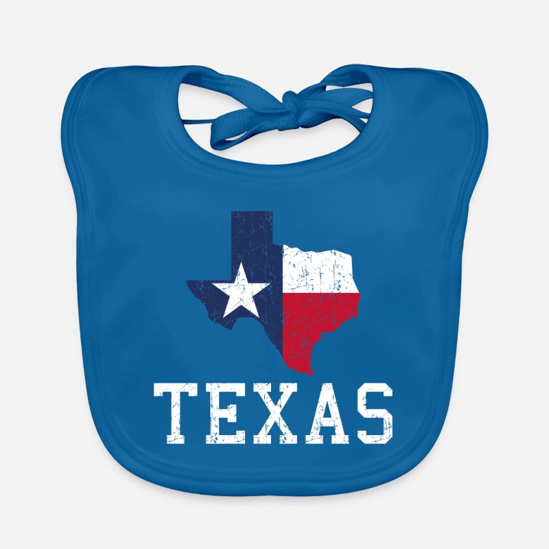 Texas - Bavoir bio Bébé - bleu paon