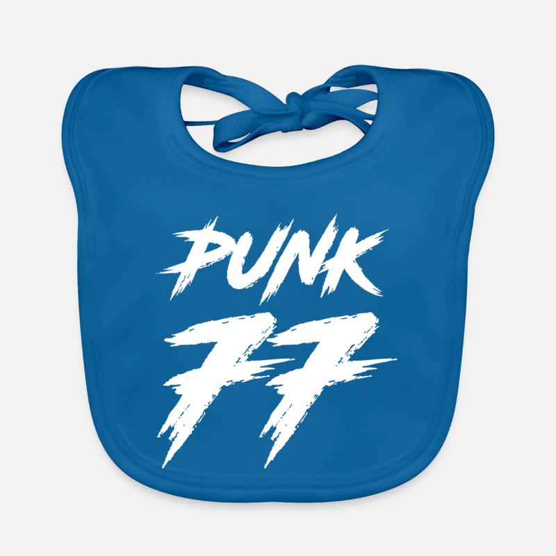 PUNK - Bavoir bio Bébé - bleu paon
