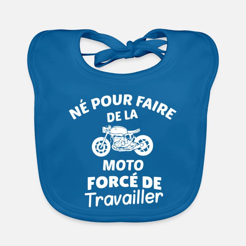 Engaged and Hard Worker Motorcycle Pattern Organic Baby Bibs