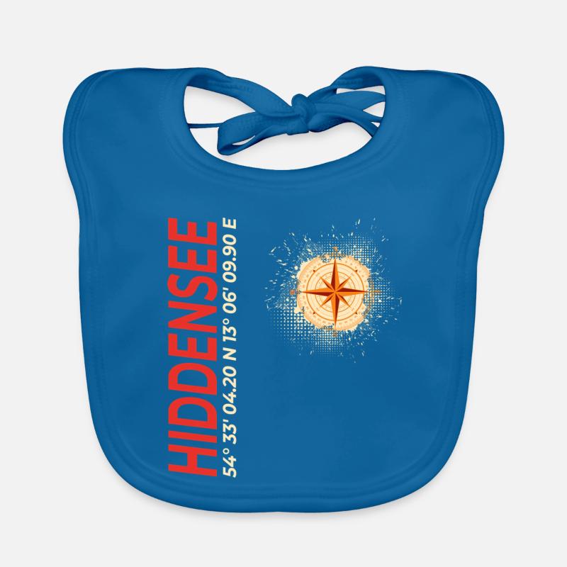 Hiddensee - Baby Bio-Lätzchen - Pfauenblau