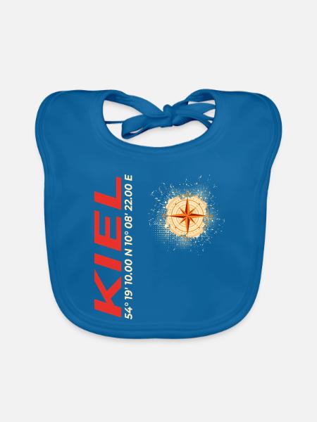 Kiel - Baby Bio-Lätzchen - Pfauenblau