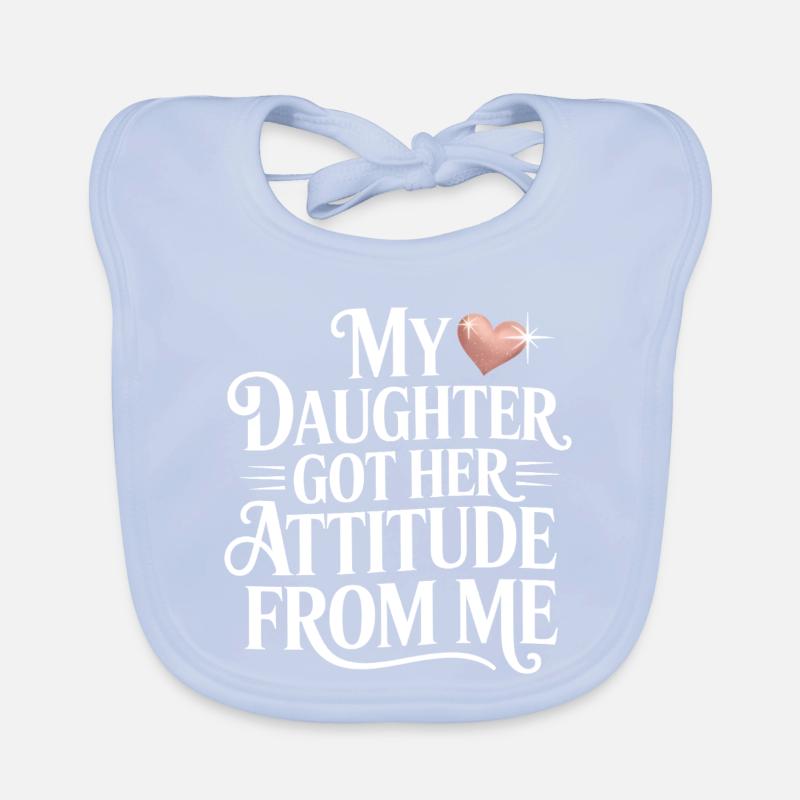 Ma mère tient son attitude de moi Bavoir bio Bébé