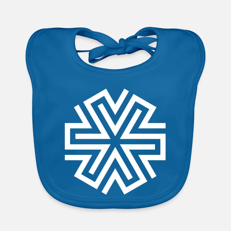 SNOWFLAKE - Baby Bio-Lätzchen - Pfauenblau