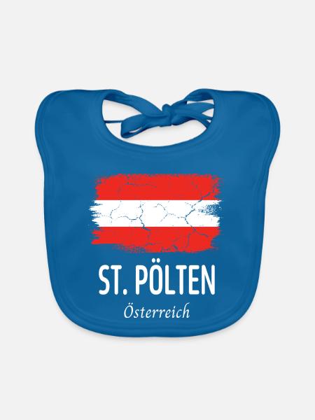 St. Pölten - Baby Bio-Lätzchen - Pfauenblau