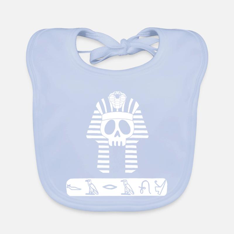 Crâne du pharaon blanc Bavoir bio Bébé