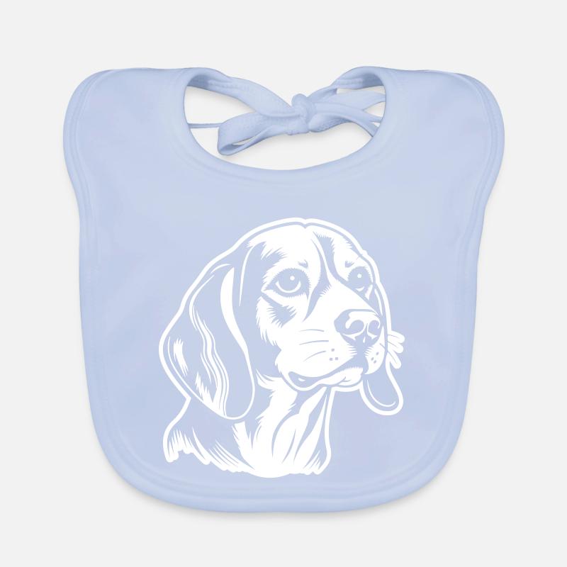 Beagle Hund Kopf Baby Bio-Lätzchen