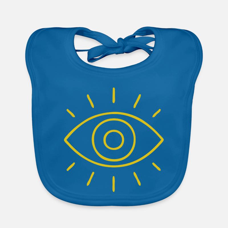 Golden Eye Glow Pattern Organic Baby Bibs