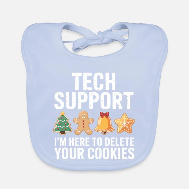 Tech Support Cookies Tee Organic Baby Bibs