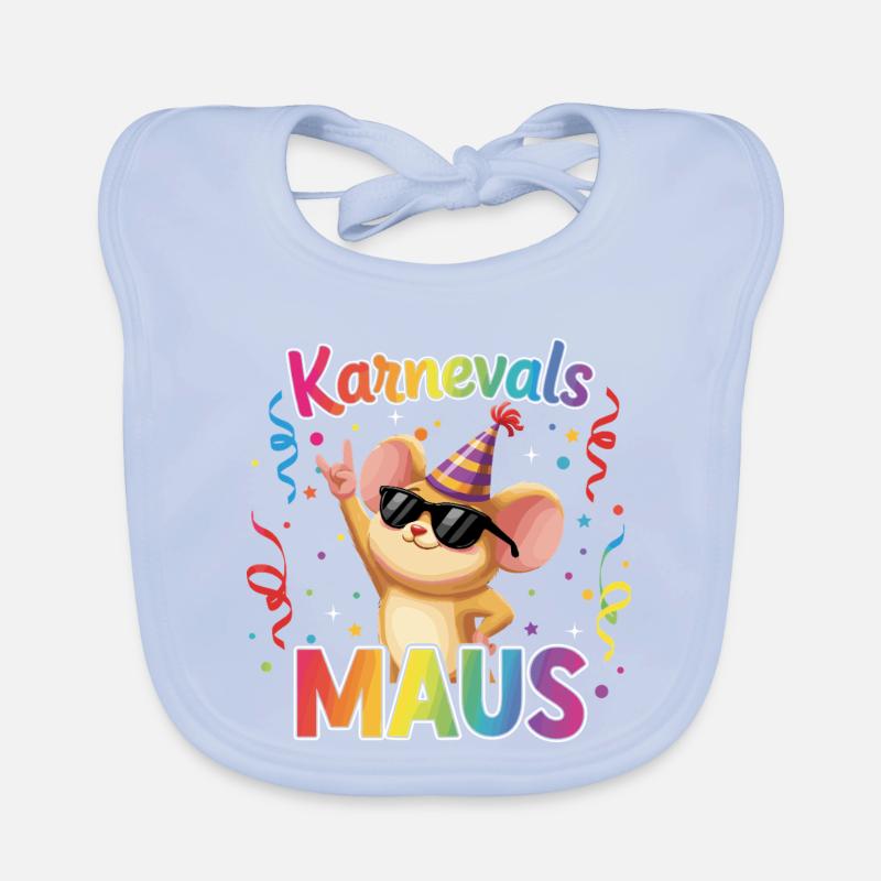 Karnevalsmaus Köln Karneval Rock Geschenk Baby Bio-Lätzchen