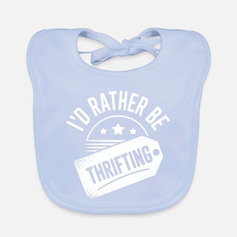 I'd Rather Be Thrifting Organic Baby Bibs