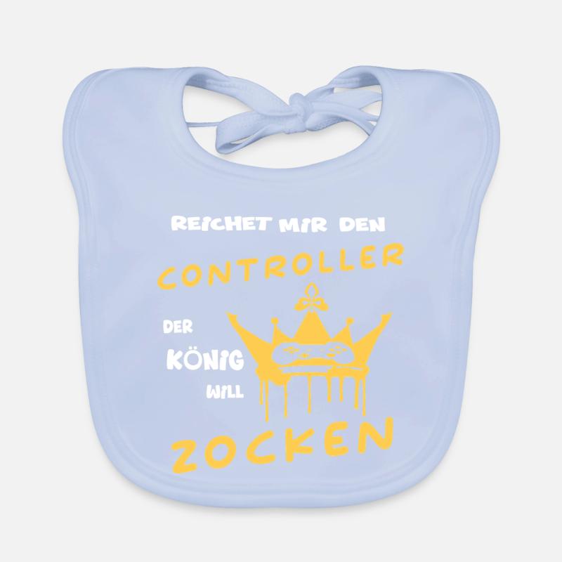Reichet Mir Den CONTROLLER Der König Will ZOCKEN Baby Bio-Lätzchen