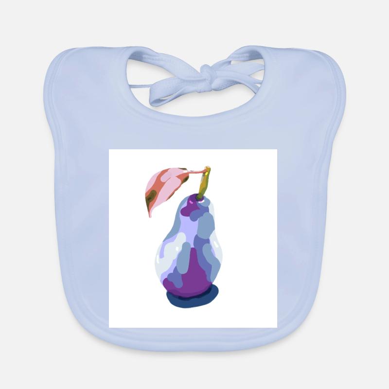 Pear in Pastels Abstract Organic Baby Bibs