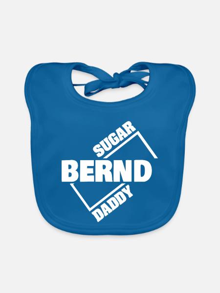 Bernd als Geld - Baby Bio-Lätzchen - Pfauenblau